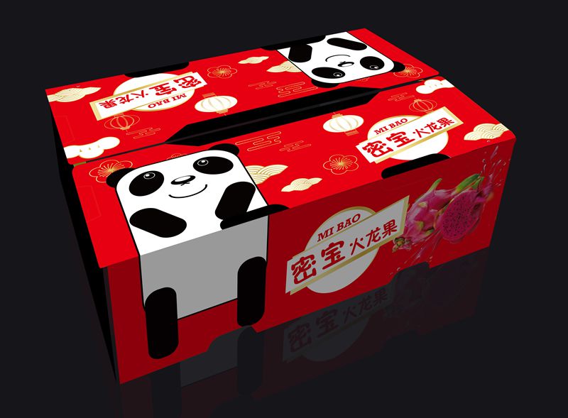 蜜宝火龙果礼盒包装印刷