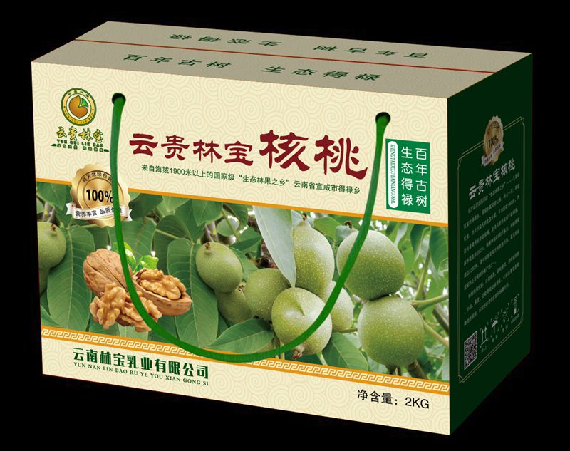 核桃礼盒包装手提袋印刷