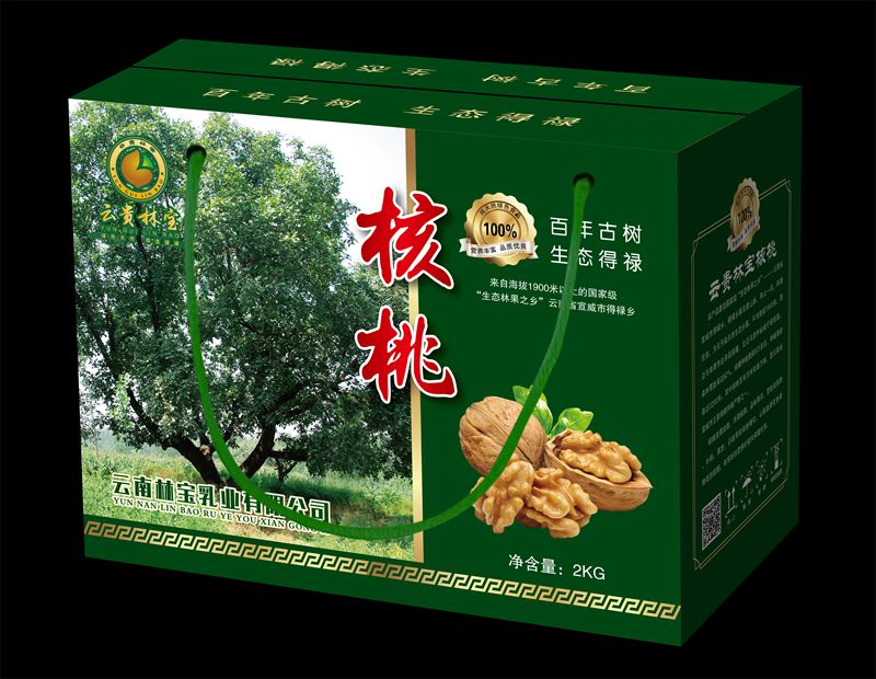 核桃礼盒包装手提袋印刷